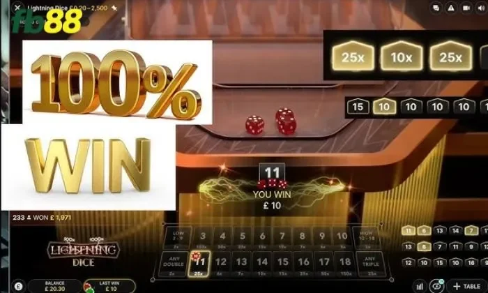 Lightning Dice FB8 Cơ hội nhận thưởng đến 1000 lần