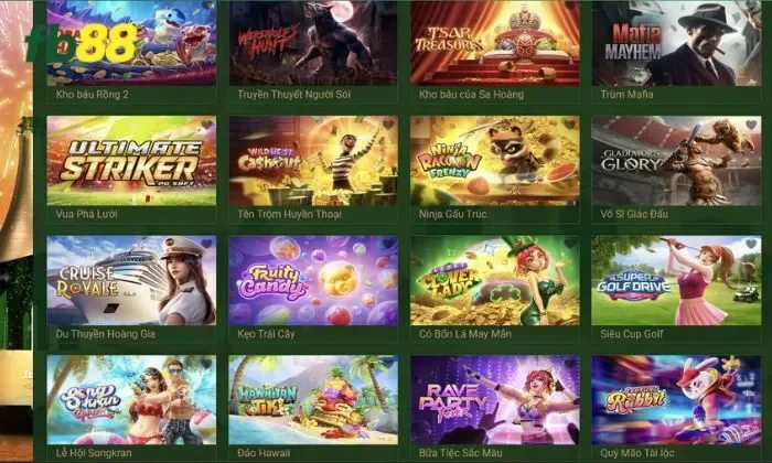 Nổ hũ FB88 Thế giới trò chơi phong phú với các chủ đề hấp dẫn tại danh mục FB88 Slot