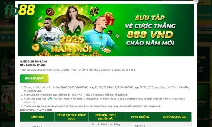 Sưu tập vé cược thắng 888 VNĐ chào năm mới FB88 Người chơi cần phải tuân thủ những điều khoản của khuyến mãi