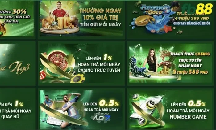Thể lệ Thách thức Casino trực tuyến nhận ngay 2 triệu 588 VNĐ FB88