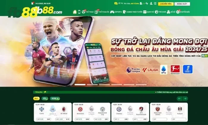 Thể thao eSports 7 FB88 Thể thao eSports 7 FB88 là sảnh game thú vị tại nhà cái