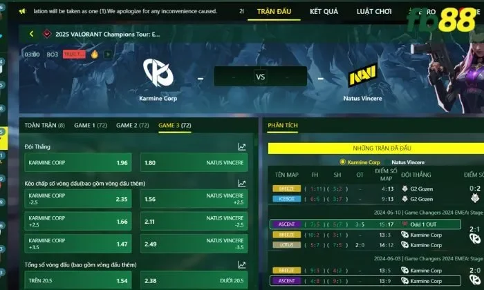 Thể thao Esports FB88 Cá cược Valorant FB88 an toàn, minh bạch